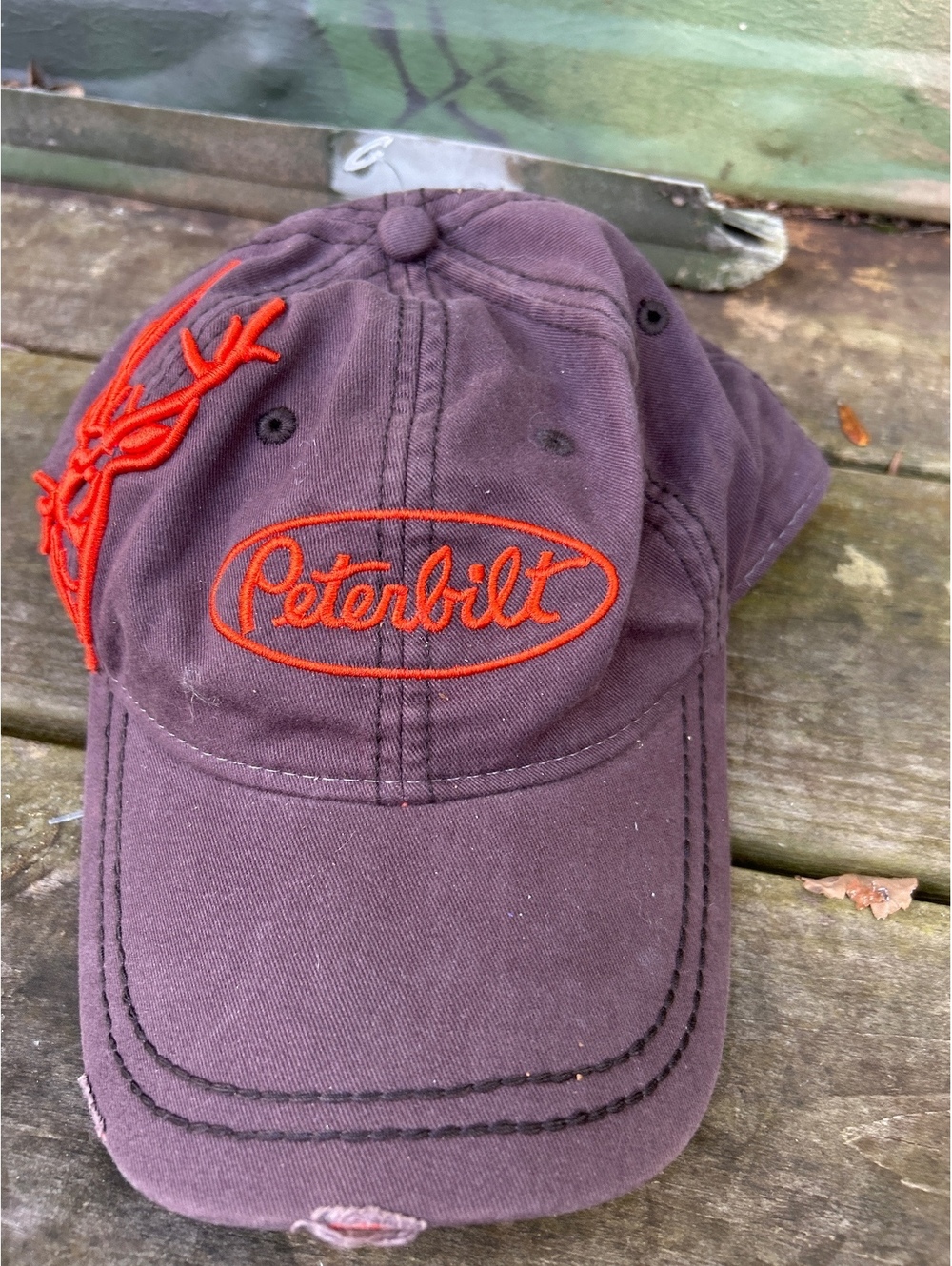 Peterbilt Authentic Wildlife Series Brown and Orange Cotton Baseball Cap